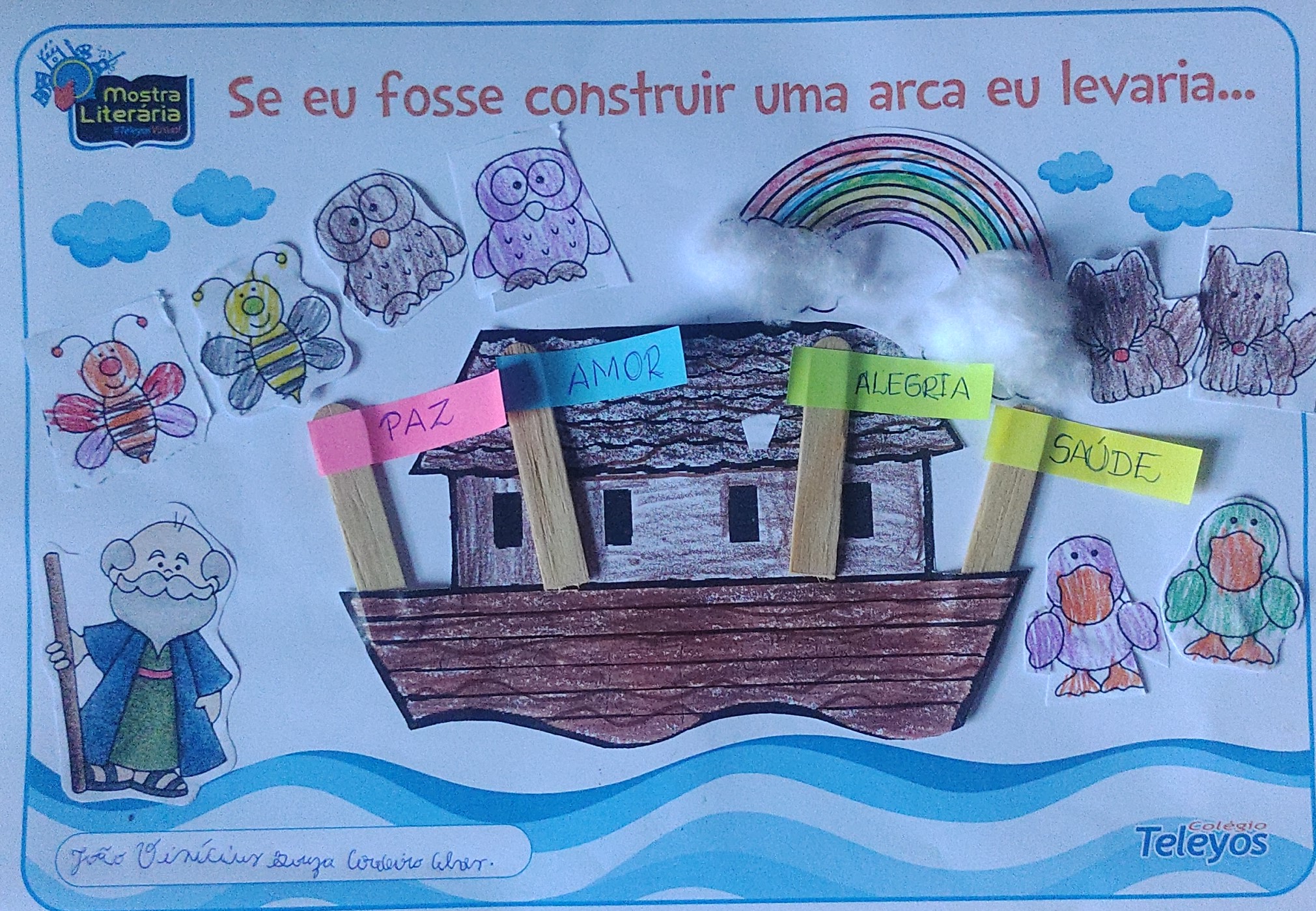 JOÃO VINICIUS SOUZA CORDEIRO ALVES - Se eu fosse construir uma arca eu levaria saúde, família, paz e Deus. 